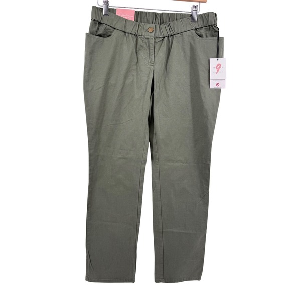 The Nines by Hatch Dark Olive Maternity Cotton Twill Skinny Pant Size 8 - Picture 1 of 8